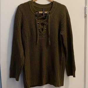 Design Lab Green Knit Sweater